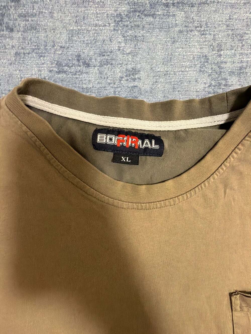 Bocomal Men's Brown Long Sleeve Pocket T-Shirt Size XL FR Flame Resistant